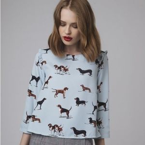 2/$20 Compañia Fantastica hound dog top